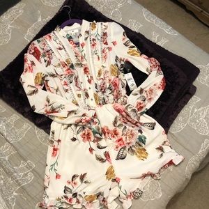 NWOT Floral Jumpsuit/Romper